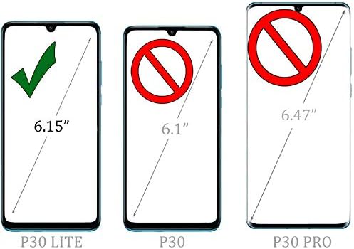 STILGUT Book Case kompatibel mit Huawei P30 lite Hülle aus Leder mit Clip-Verschluss, Lederhülle, Kl