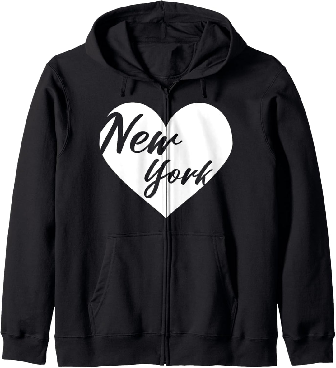 Trendy New York Simple Heart Cutout Kapuzenjacke