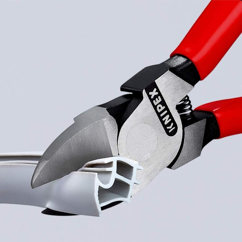 Knipex Seitenschneider für Kunststoff mit Kunststoff überzogen 160 mm 72 21 160 Kopf 85° gewinkelt G