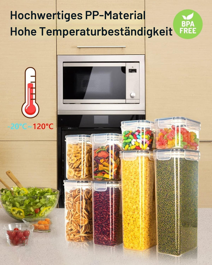 Hibisaws Vorratsdosen Set of 24，vorratsdosen mit deckel luftdicht, Aufbewahrungsbox Küche organizer