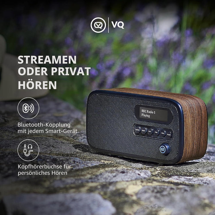 VQ Dexter Radio DAB Plus/DAB mit FM, 3 Watts Stereo Lautsprecher und LCD Bildschirm - Batteriebetrie