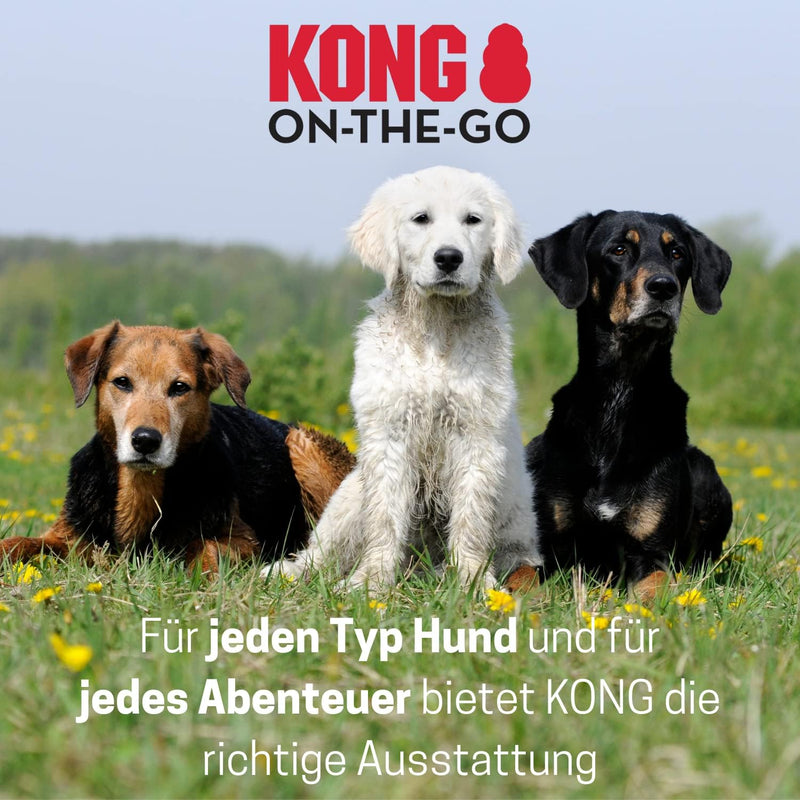 KONG Leckerlibeutel für Hunde in grau I Bauchtasche Hundetraining mit reflektierendem Gurt & Kotbeut