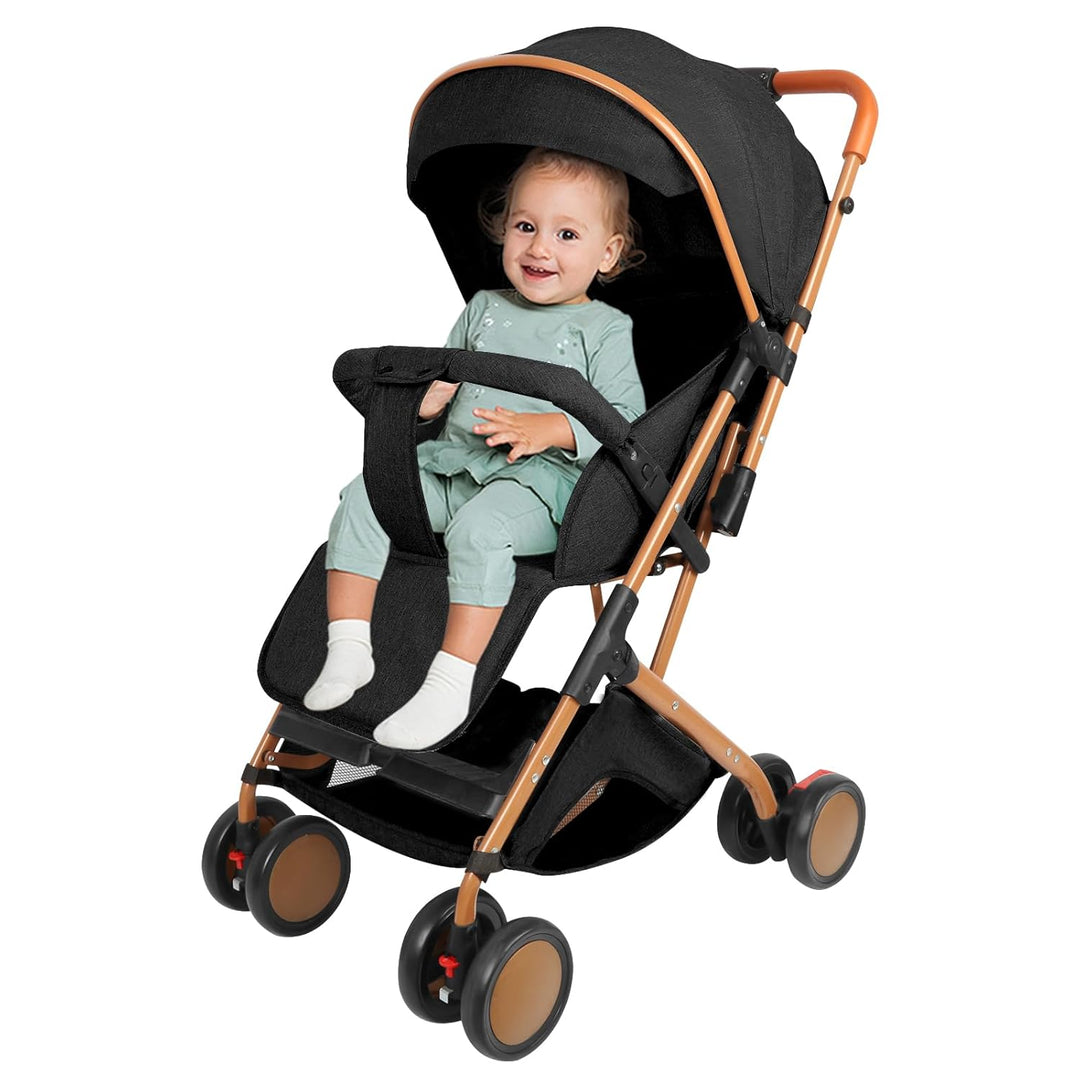 Kinderwagen für Babys, Kinderwagen mit Sonnenschirm, faltbarer Kinderwagen mit Baumwollpads und Mosk