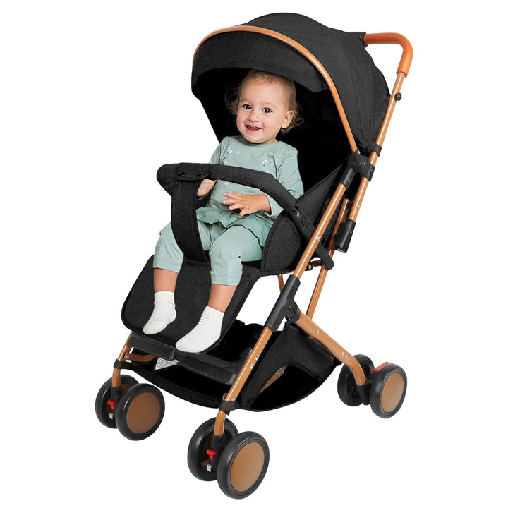 Kinderwagen für Babys, Kinderwagen mit Sonnenschirm, faltbarer Kinderwagen mit Baumwollpads und Mosk