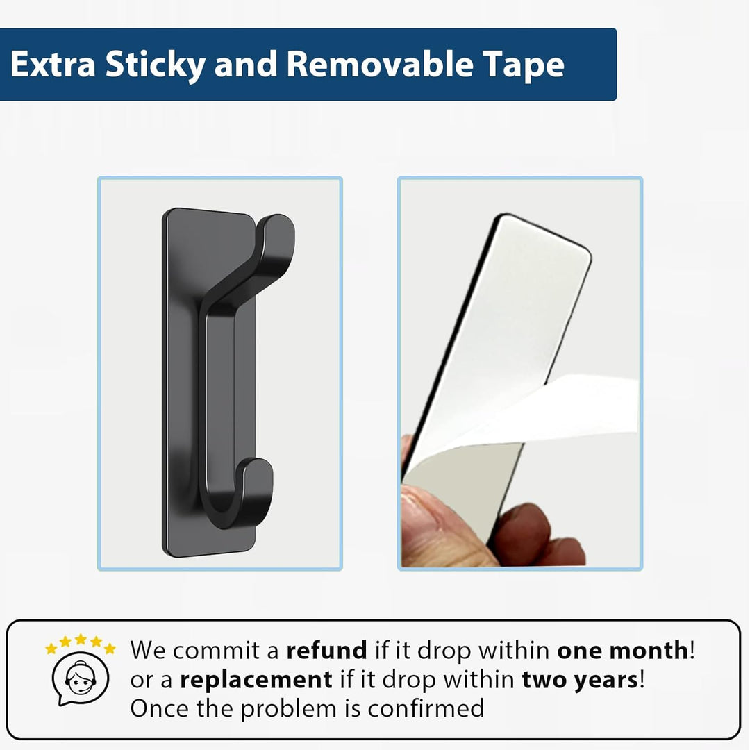 pickpiff 12 Stück Klebehaken Ultra Stark, Hält Bis Zu 6kg, Metall Türhaken Handtuchhaken Nichtrosten