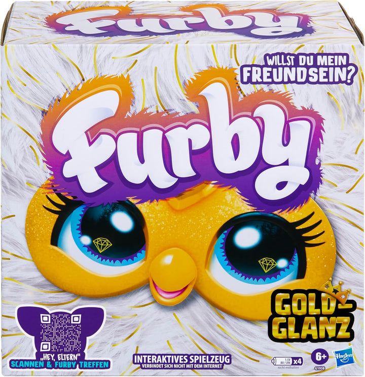 Hasbro Furby Gold Glam interaktives Plüschspielzeug