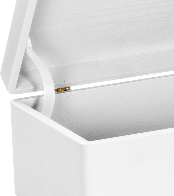 LAUBLUST Holzkiste zur Kommunion - Tauben Motiv | Geschenkkiste Personalisiert mit Gravur, FSC® (Wei