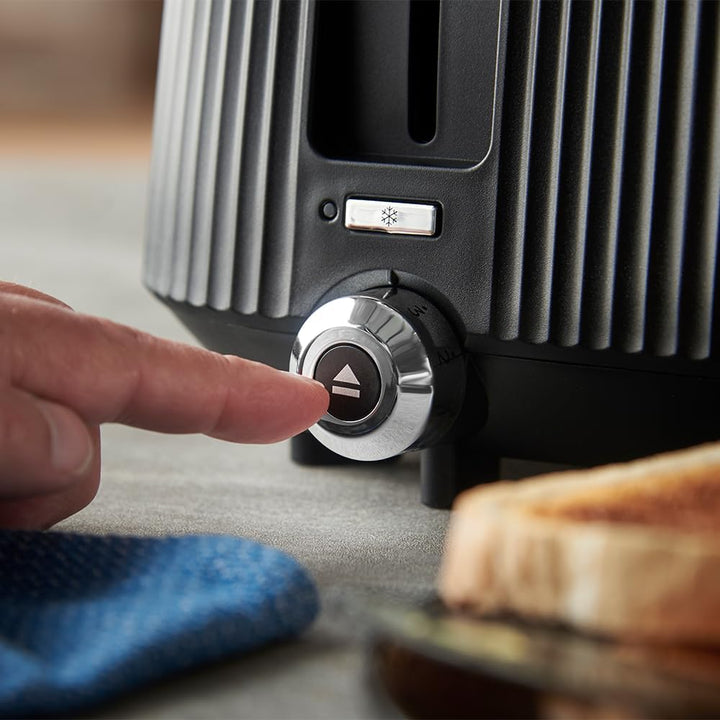 Russell Hobbs Toaster [für 2 Scheiben] Brontë Black (6 Bräunungsstufen, Mattes Finish, Silberakzente