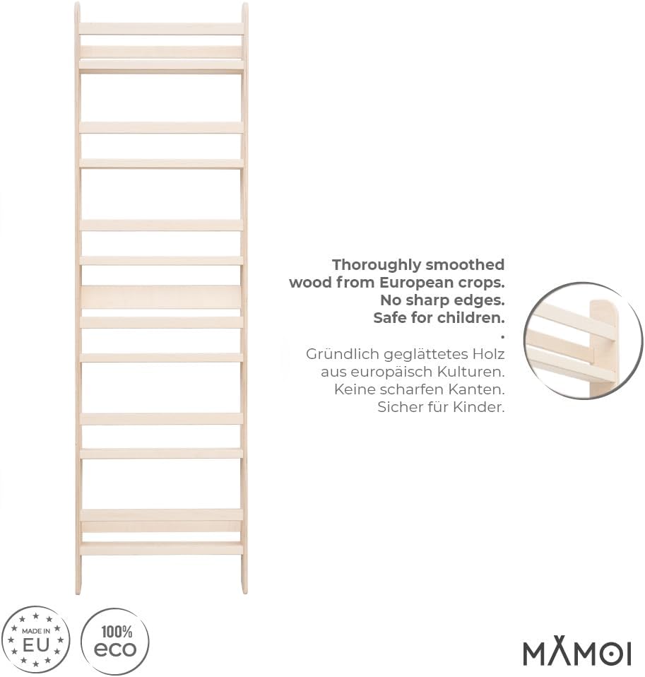 MAMOI® Kinderbücherregal aus Holzwerkstoff – Bücherkiste, Kinderbücherregal, Bücherregal für Kinderz