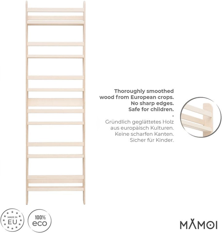 MAMOI® Kinderbücherregal aus Holzwerkstoff – Bücherkiste, Kinderbücherregal, Bücherregal für Kinderz