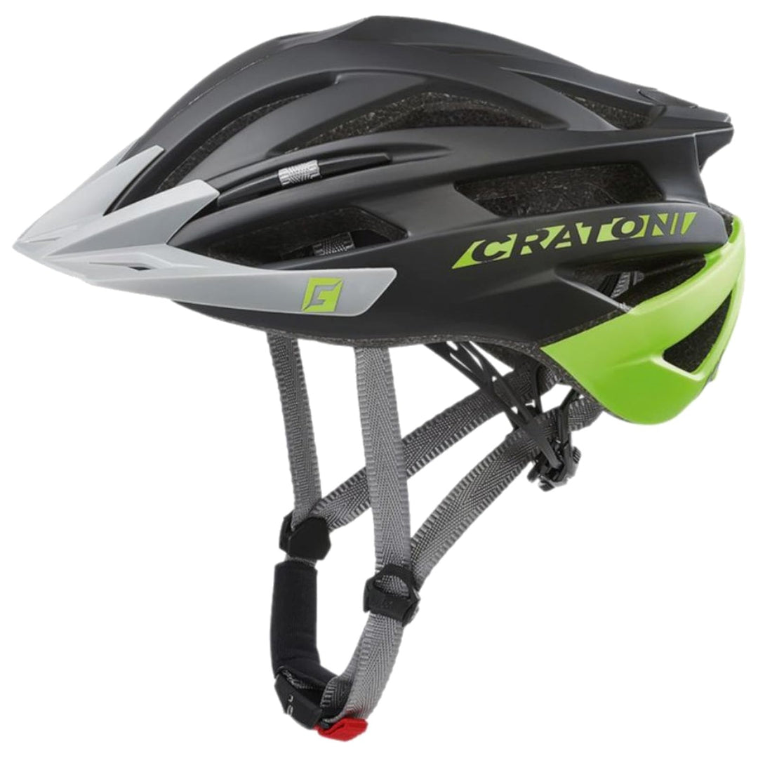 Cratoni Agravic Mountainbikehelm Fahrradhelm Inlinerhelm Allroundhelm mit Visier schwarz grün S/M (5