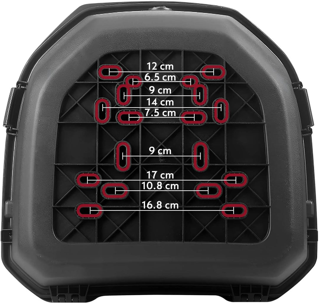 LGVOA Motorradkoffer Topcase, Topcase für Roller, Topcase Motorrad mit Sicherheitsschloss, Wasserdic