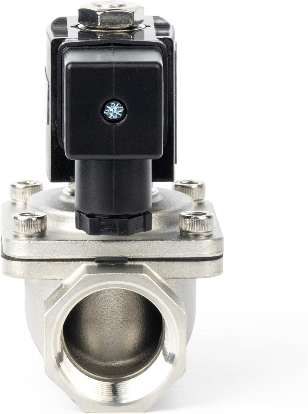 U.S. Solid 1" Magnetventil - Edelstahl DC 12V mit Viton-Dichtung, stromlos geschlossen, Anschlussdos