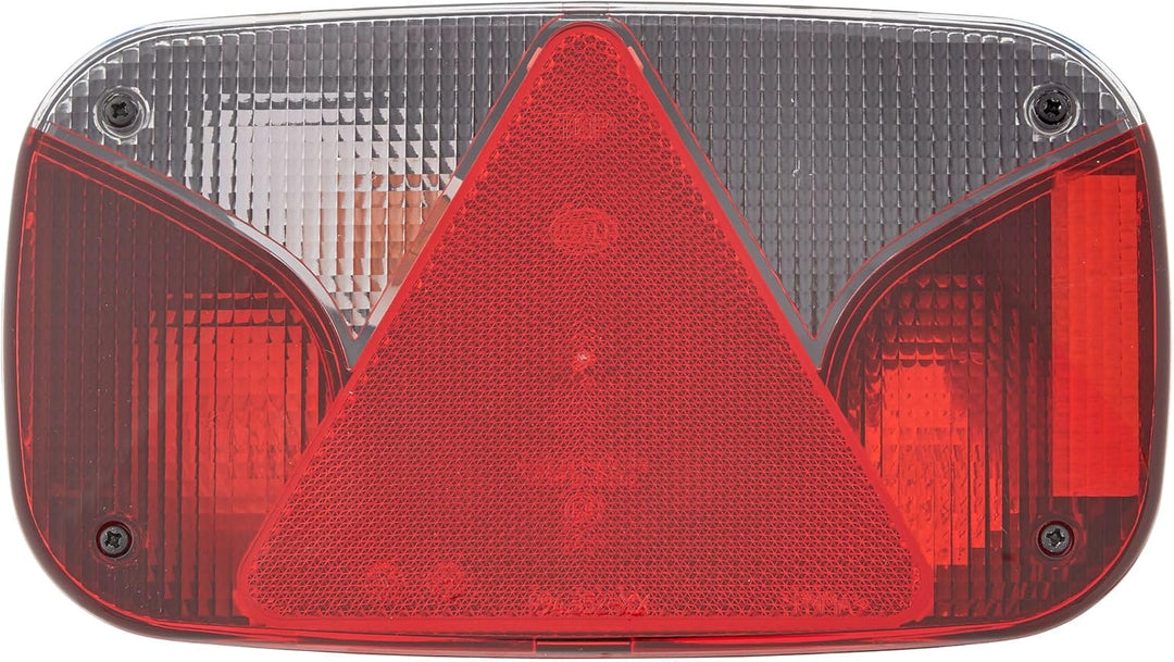 HELLA - Heckleuchte - Glühlampe - 12V - Anbau/geschraubt - Lichtscheibenfarbe: weiss/rot - Stecker: