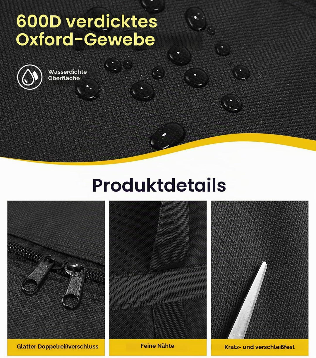 2 Stück 180L Extra Grosse Aufbewahrungstasche, mit Reissverschlüssen, 600D Oxford Umzugstaschen, Was