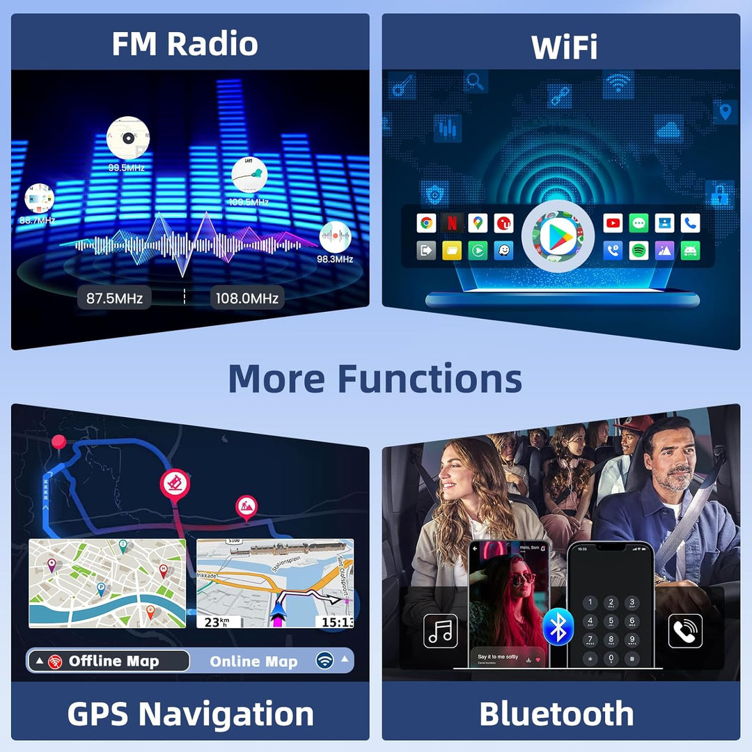 Hikity [4+64GB] Android 15 Autoradio CarPlay Android Auto Wireless für Renault Megane 3 2009-2014 Ra