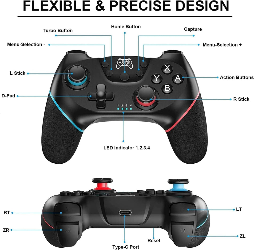 Sefitopher 2024 Verbesserter Nintendo Switch Controller für Switch/Switch OLED/Switch Lite, Switch P