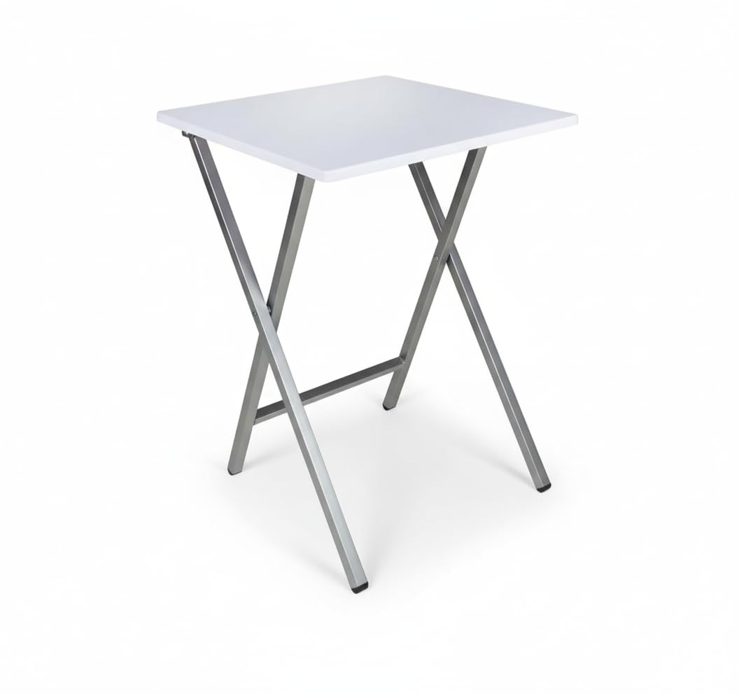 D'CASA dcasa Klapptisch, quadratisch, 48 x 48 x 65 cm, Weiss