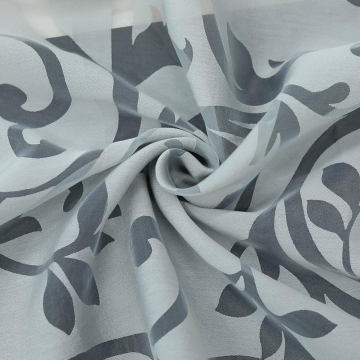 Joyswahl Raffrollo Ausbrenner Raffgardinen mit Schlaufen »Jessica« Gardinen BxH 100x140cm Grau 1er P