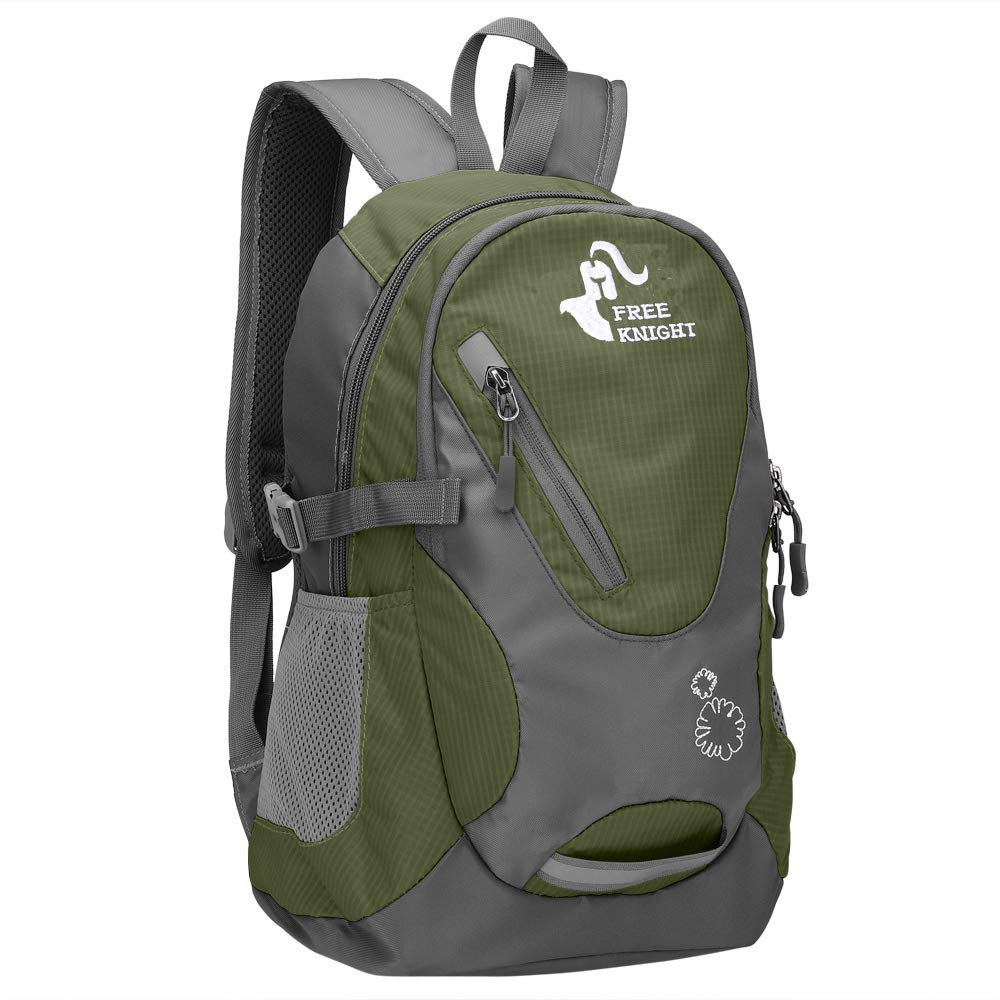 Kleiner Tagesrucksack 20L Radfahren Wanderrucksack Wasserdichter Reiserucksack Leichtgewicht (Armee