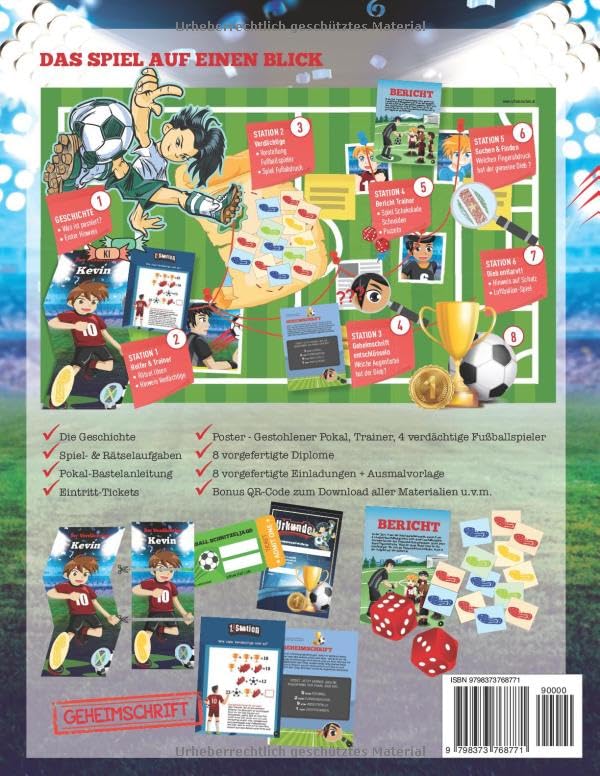 Schnitzeljagd Kindergeburtstag für echte Fussball-Fans ab 8 Jahren: WM-Pokal gestohlen - Fussball-We