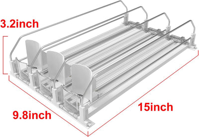 GLGN Kühlschrank Organizer Dosen, Selbst Vorrückende Kühlschrank Organizer Set (380mm*3), für Geträn