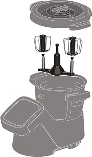 Moulinex XF389010 SEBAX Backset für Küchenmaschine Companion, Edelstahl, 24 Centimeters, Schwarz