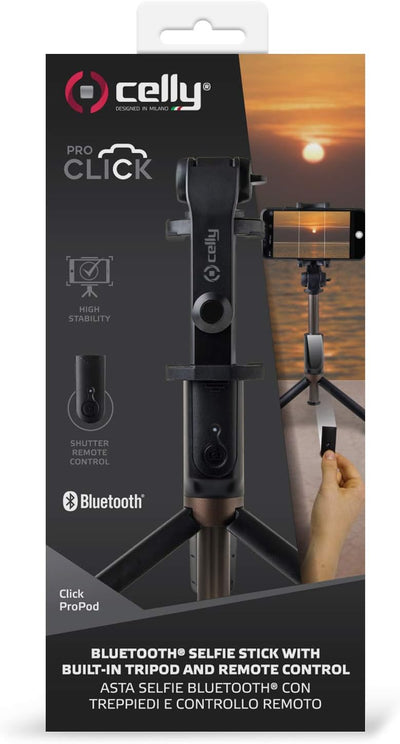 Selfie Stick und Tischstativ Click PROPOD für bluetoothfähige Smartphones bis 6,2 Zoll