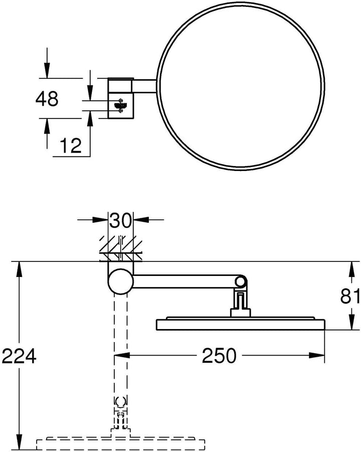 Grohe 41077DC0 Selection | Accessoires-Toilettenbürstengarnitur | supersteel | 41076DC0 Supersteel K
