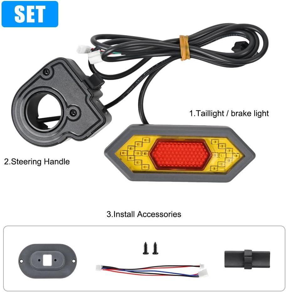 Blinker, Rücklicht und Bremslicht Set für Elektroroller, helles LED-Sicherheitsbeleuchtungsset, komp