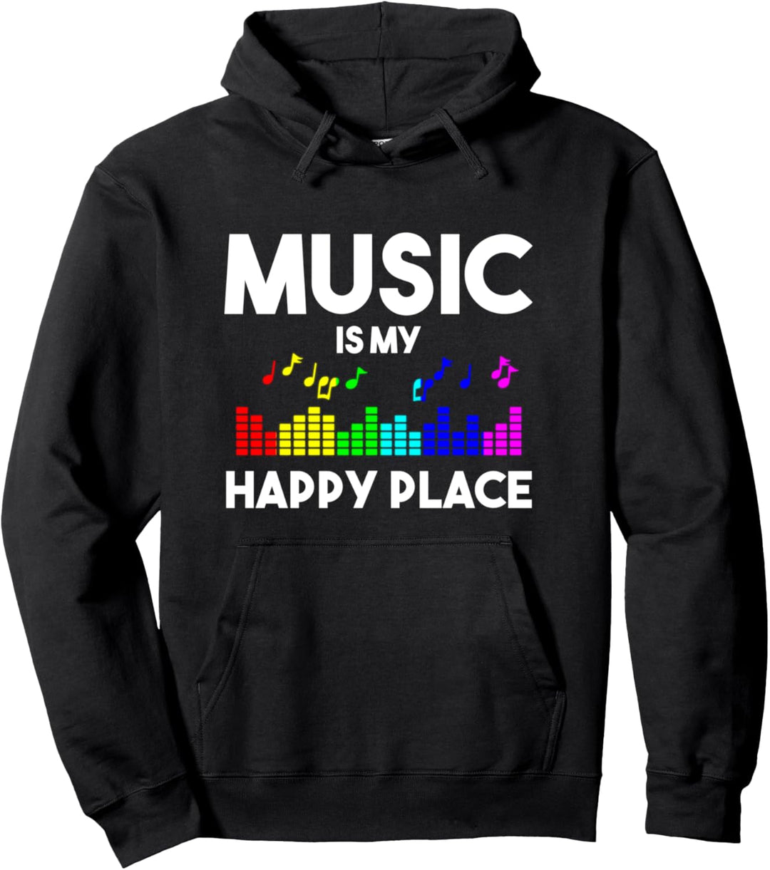 Music Is My Happy Place Musiker Musik Lehrer Pullover Hoodie
