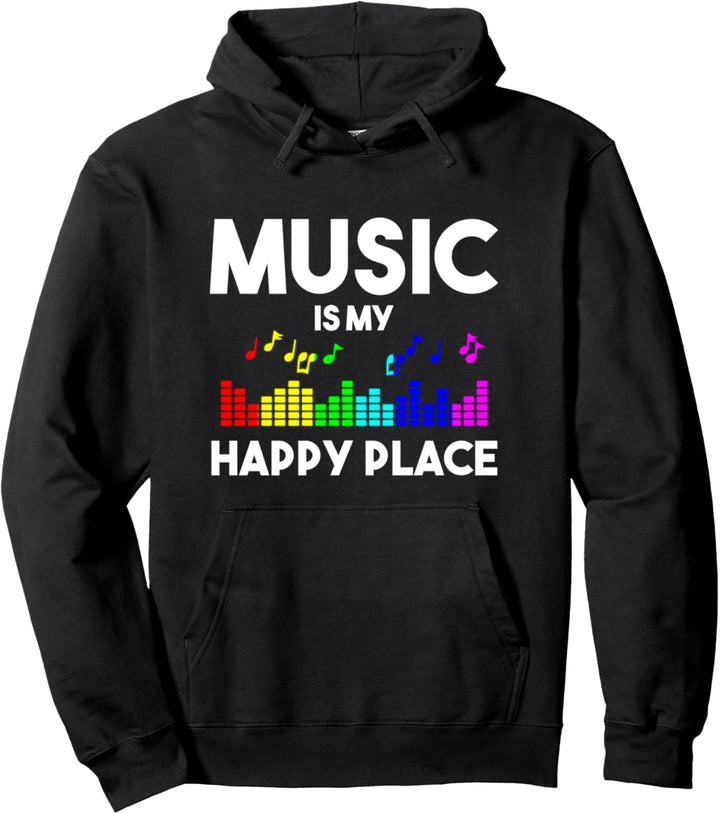 Music Is My Happy Place Musiker Musik Lehrer Pullover Hoodie