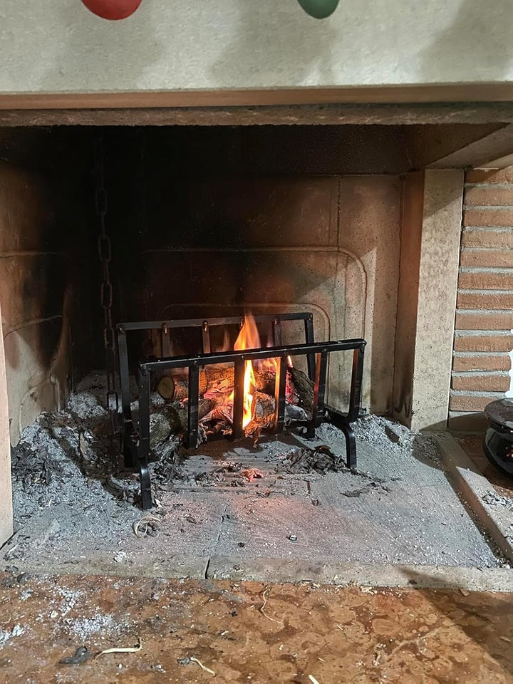 Brennholz, Kaminholzhalter, Eisen-Feuerschale für Kamin und Grill (40 x 20 x 28 cm) cm 40x20x28h, cm