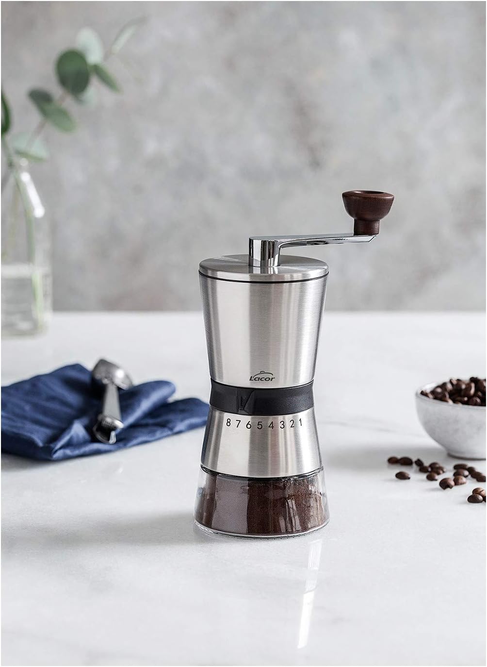 Lacor Kaffeemühle, Edelstahl Gebrauchsanleitung (nicht in deutscher Sprache), Gebrauchsanleitung (ni