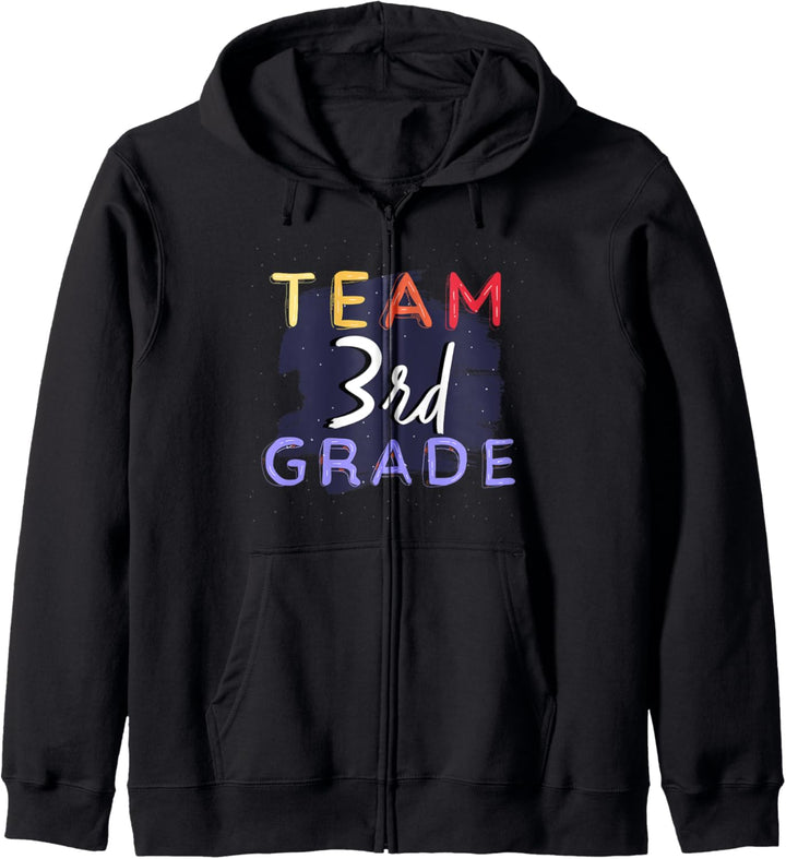 Team 3. Klasse | Buntes Schüler oder Lehrer Outfit Spruch Kapuzenjacke