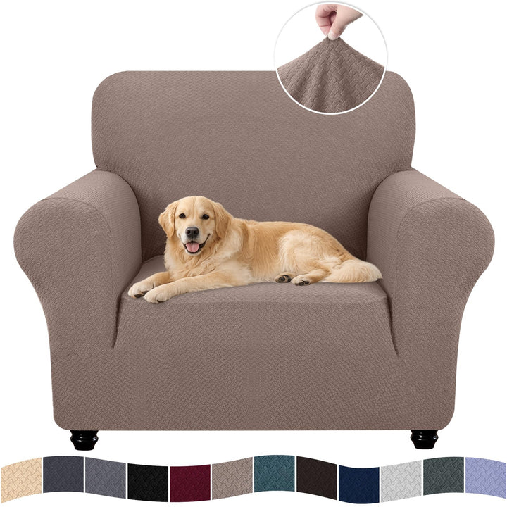Ystyle Sofa überzug 1 Sitzer Mit Armlehne, Stretch Sofabezug rutschfest, Modern Sofa Cover Für Hunde