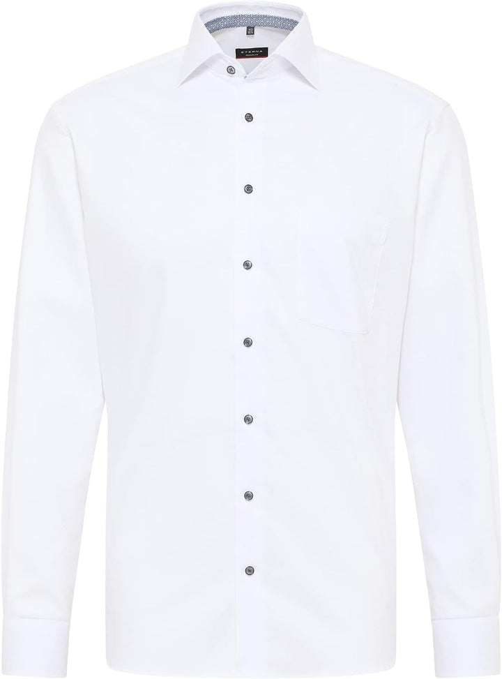 ETERNA Herren Struktur-Hemd MODERN FIT 39 Weiss, 39 Weiss