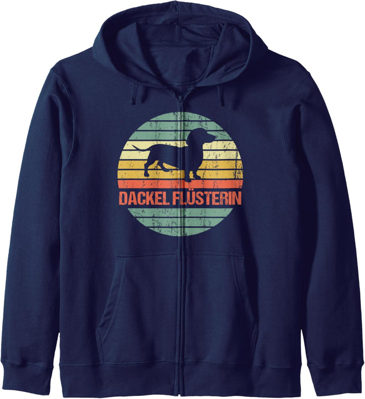 Retro Vintage Dackelflüsterin Dackel Kapuzenjacke