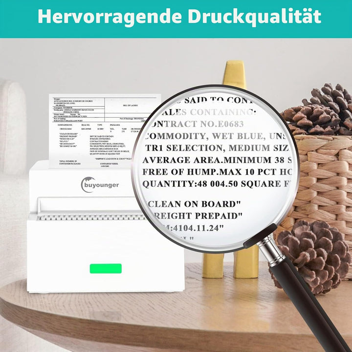 Mini Drucker – Klavier Thermodrucker für Smartphone, Bluetooth Kleiner Fotodrucker &amp; Sticker Drucker