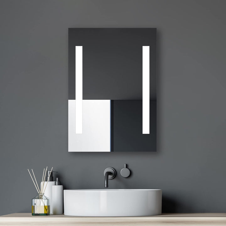Talos LED Badspiegel Horizon 50x 70 cm - Lichtfarbe 4200K - Modernes Design - hochwertiger Aluminium