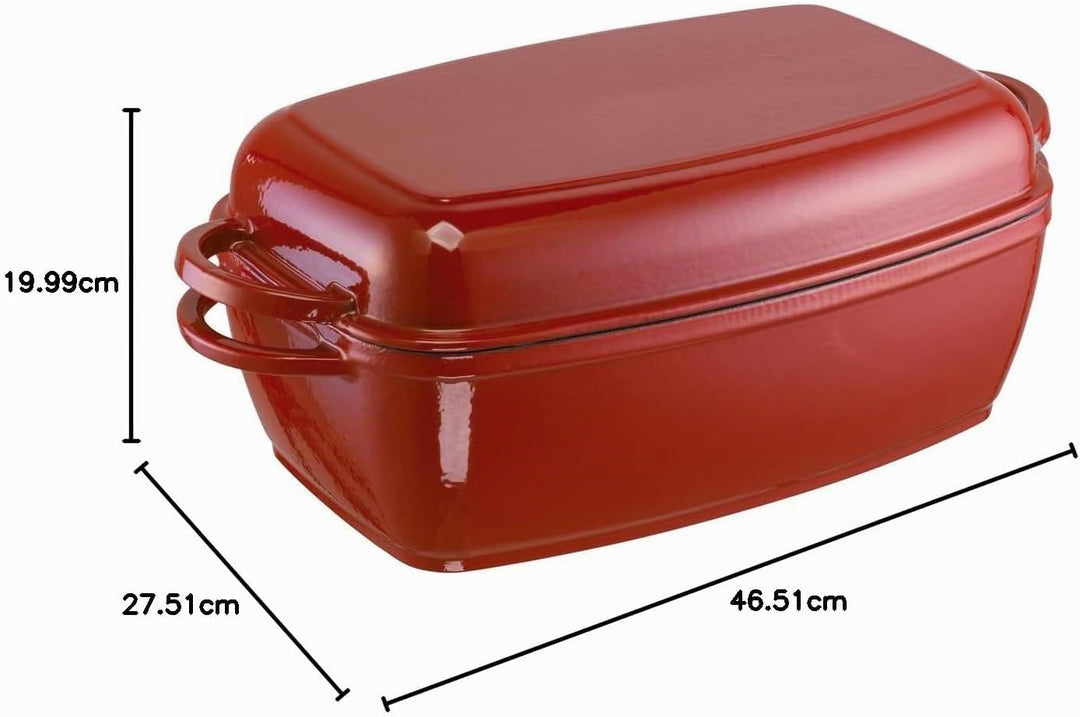 Schulte-Ufer 1664-32 r Multi-Bräter Rustika 32 cm (rot), Rot