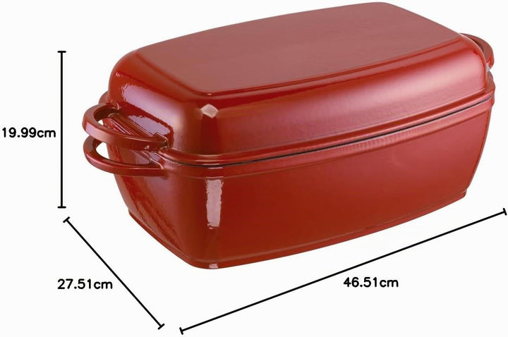 Schulte-Ufer 1664-32 r Multi-Bräter Rustika 32 cm (rot), Rot