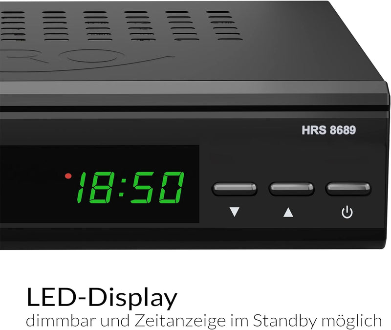 Digitaler FullHD Satelliten-Receiver XORO HRS 8689 mit 2-in-1-Fernbedienung, unterstützt Unicable 1/