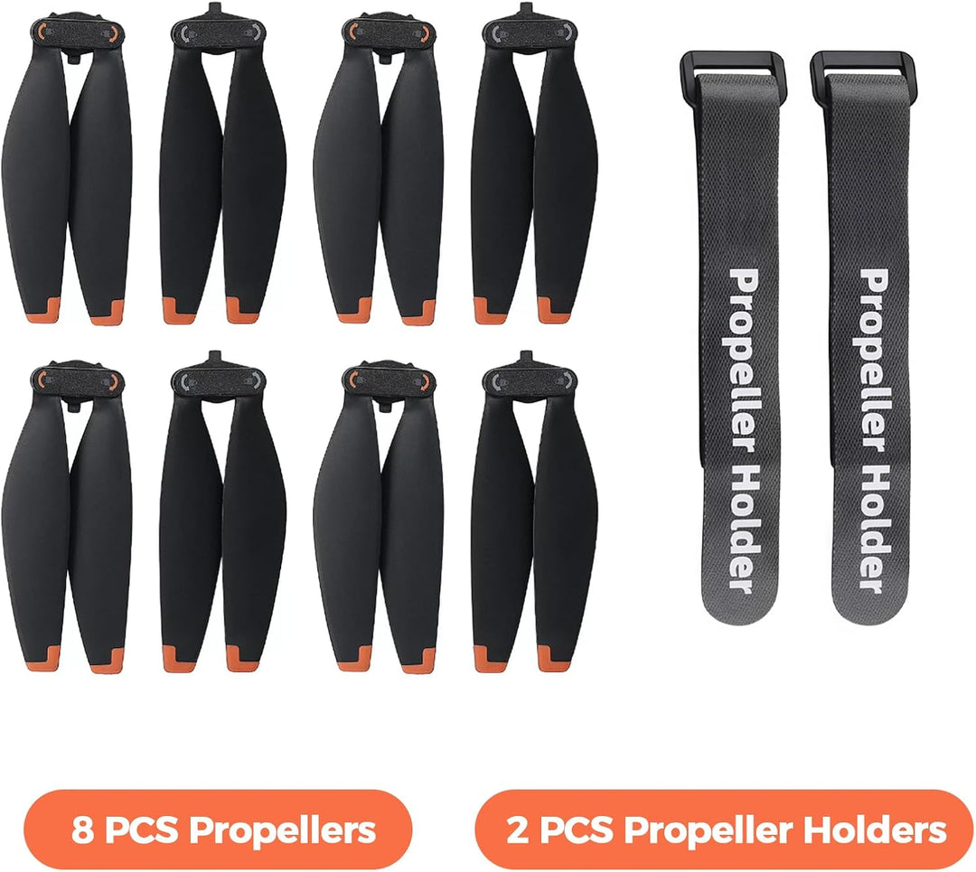 8 Stück Propeller für Mini 5 Pro(Orange Kante), Leicht geräuscharm stabiler Schnellspanner Propeller