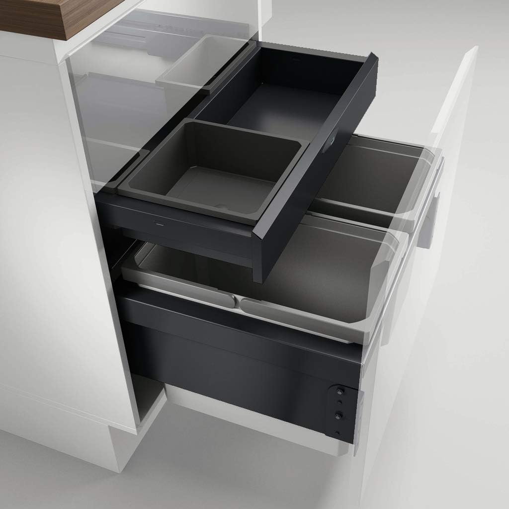 NABER Cox® Base 360 S/600-2 mit Base-Board Abfallsammler/Anthrazit / 2x 22 L
