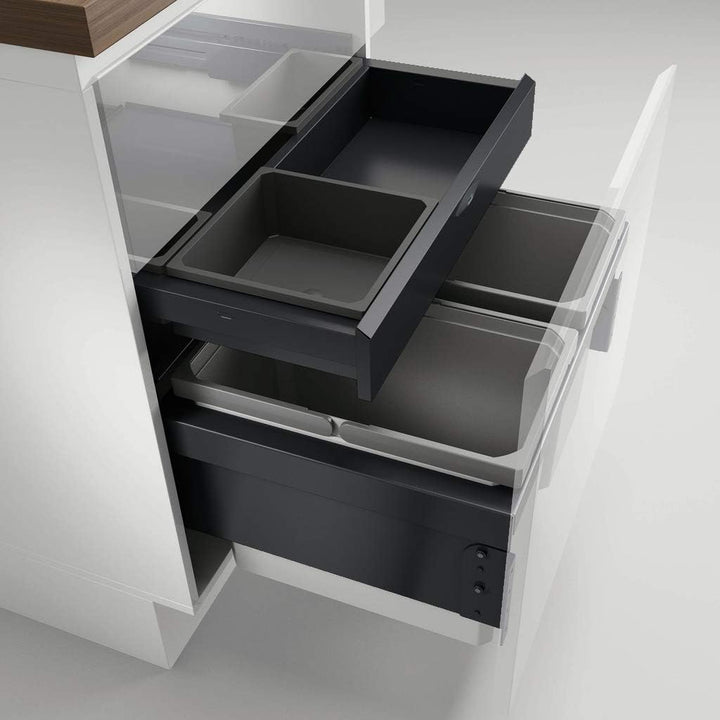 NABER Cox® Base 360 S/600-2 mit Base-Board Abfallsammler/Anthrazit / 2x 22 L