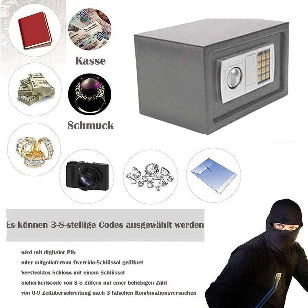 Digital Steel Passwort Safe Key Elektronische Sicherheit Geld Schmuck Schlüsselbox Schloss Bareinzah