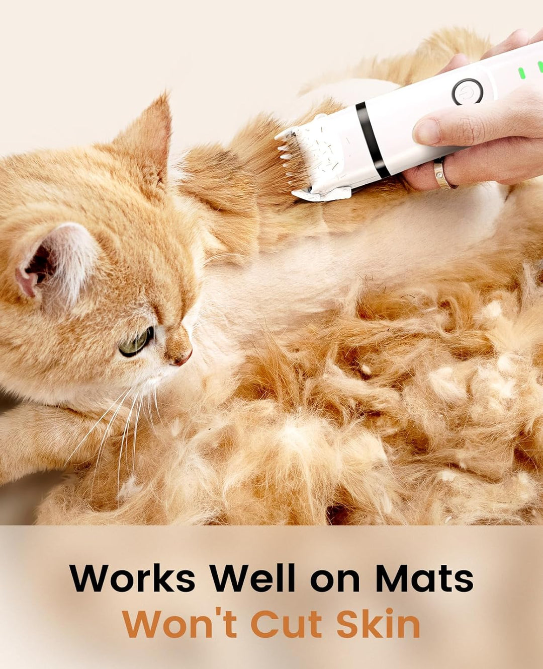 oneisall Leise Schermaschine Katze Hunde Set, 3 in 1 Hundeschermaschine Katzenrasierer Profi Haarsch