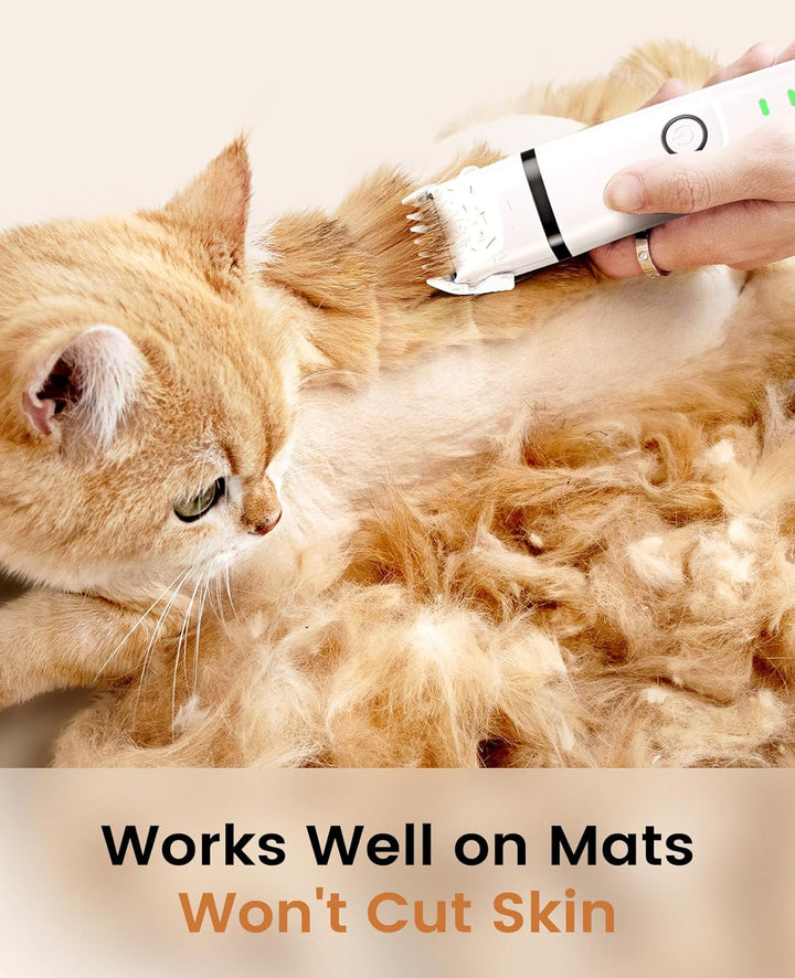 oneisall Leise Schermaschine Katze Hunde Set, 3 in 1 Hundeschermaschine Katzenrasierer Profi Haarsch