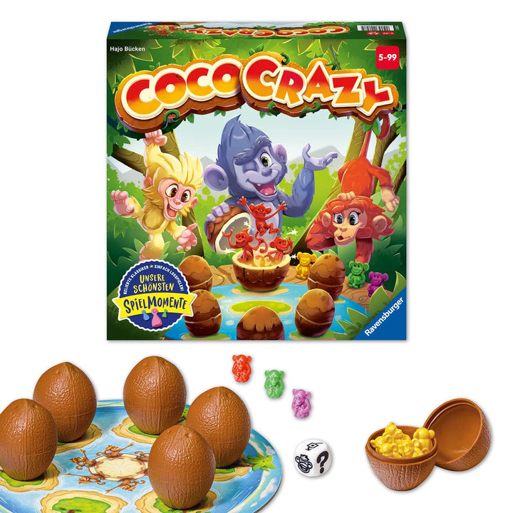 Ravensburger 20897 - Coco Crazy, Brettspiel ab 5 Jahren, Familienspiel für Kinder und Erwachsene, Me
